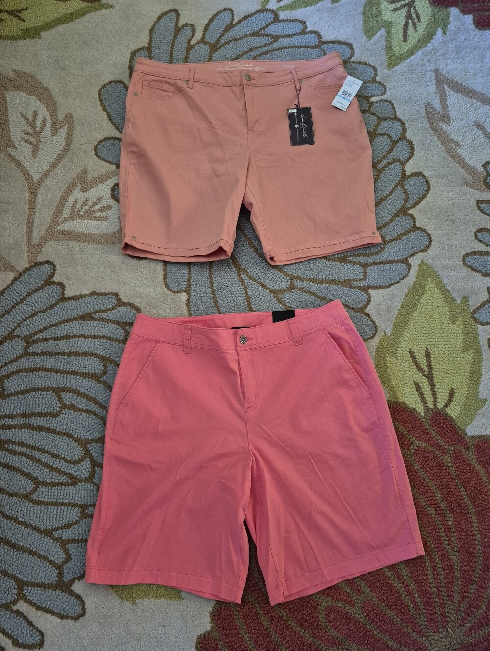 NWT Lot Of 2 Plus Size Pink Bermuda Shorts Womens Size 20 And 20W